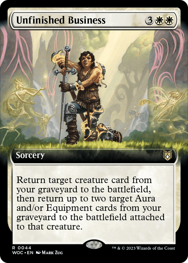 Unfinished Business (Extended Art) [Wilds of Eldraine Commander] | Good Games Morley