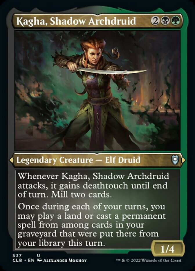 Kagha, Shadow Archdruid (Foil Etched) [Commander Legends: Battle for Baldur's Gate] | Good Games Morley