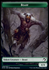 Beast (008) // Spider Double-Sided Token [Innistrad: Midnight Hunt Tokens] | Good Games Morley
