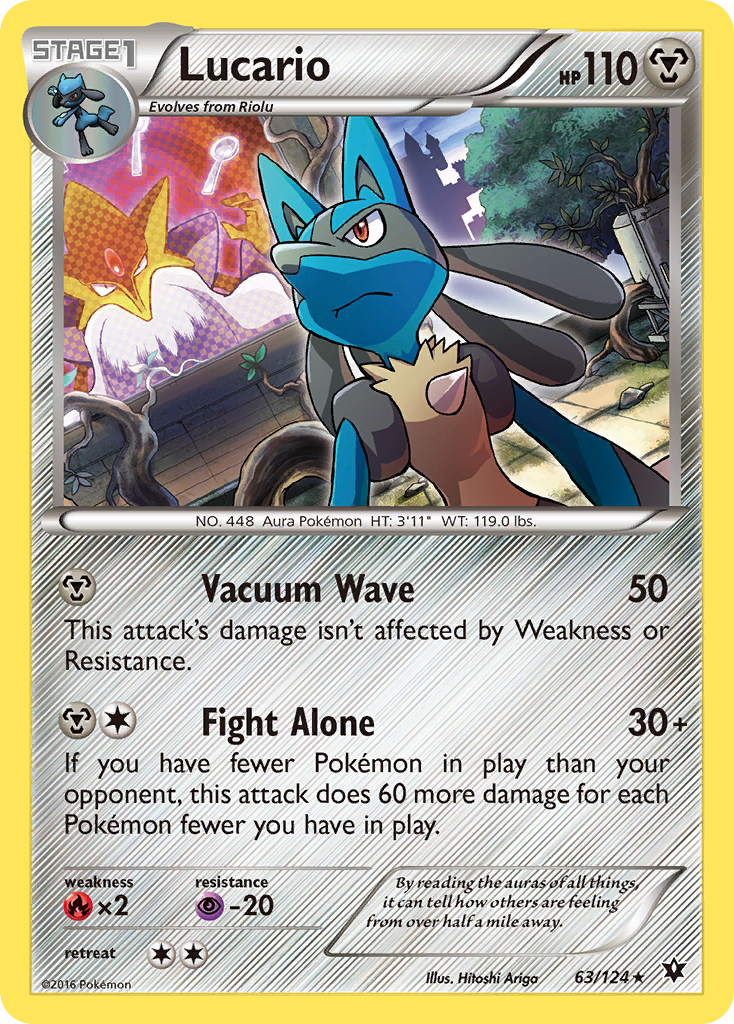Lucario (63/124) (Cosmos Holo) [XY: Fates Collide] | Good Games Morley