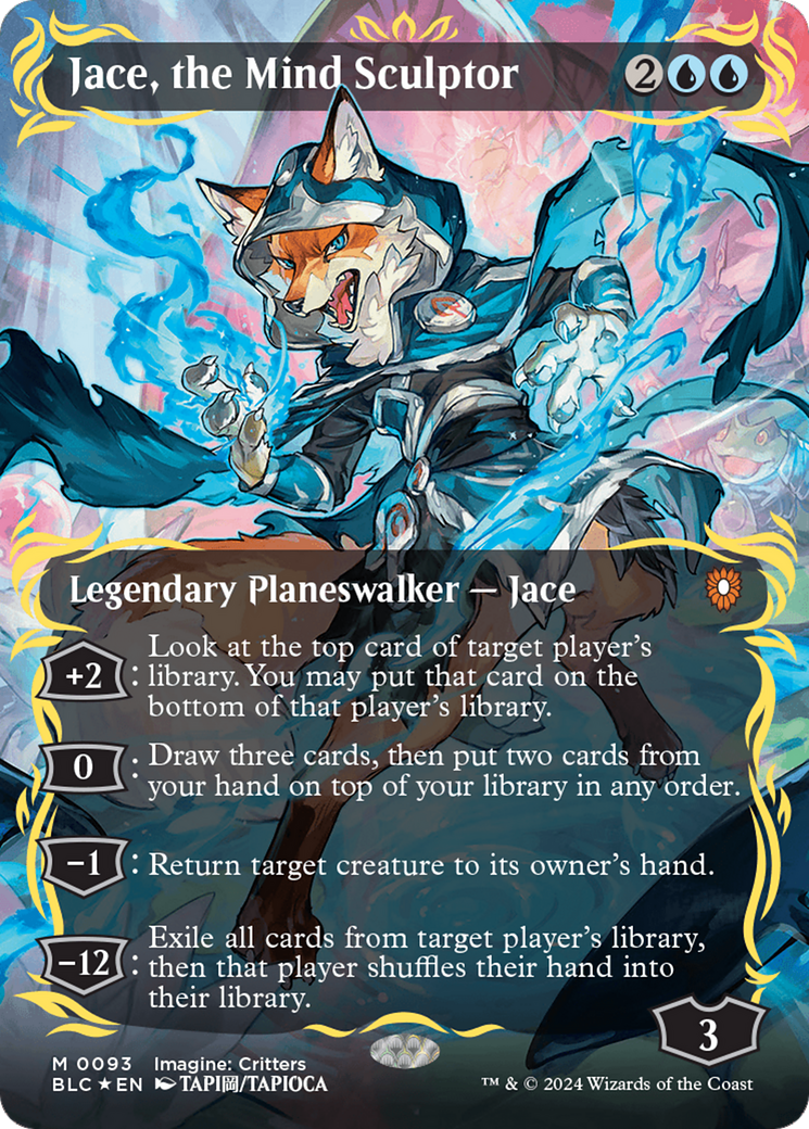 Jace, the Mind Sculptor (Borderless) (Raised Foil) [Bloomburrow Commander] | Good Games Morley