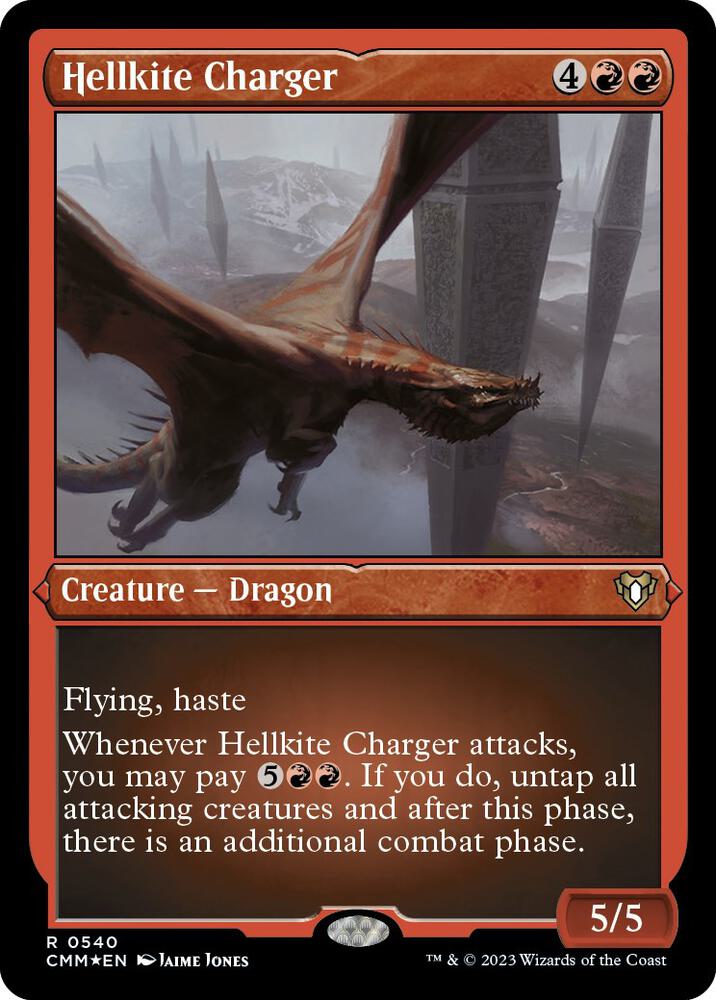 Hellkite Charger 540/451 (Commander Masters)  - Etched Foil | Good Games Morley