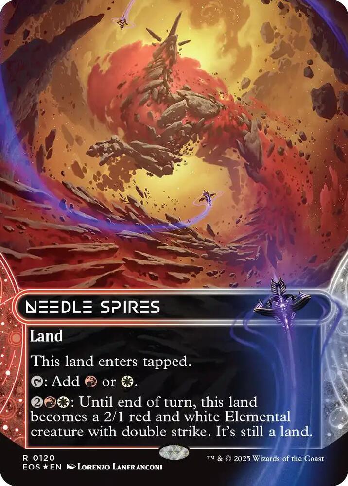 Needle Spires  120/45 (Edge of Eternities: Stellar Sights)  - Borderless Galaxy Foil | Good Games Morley