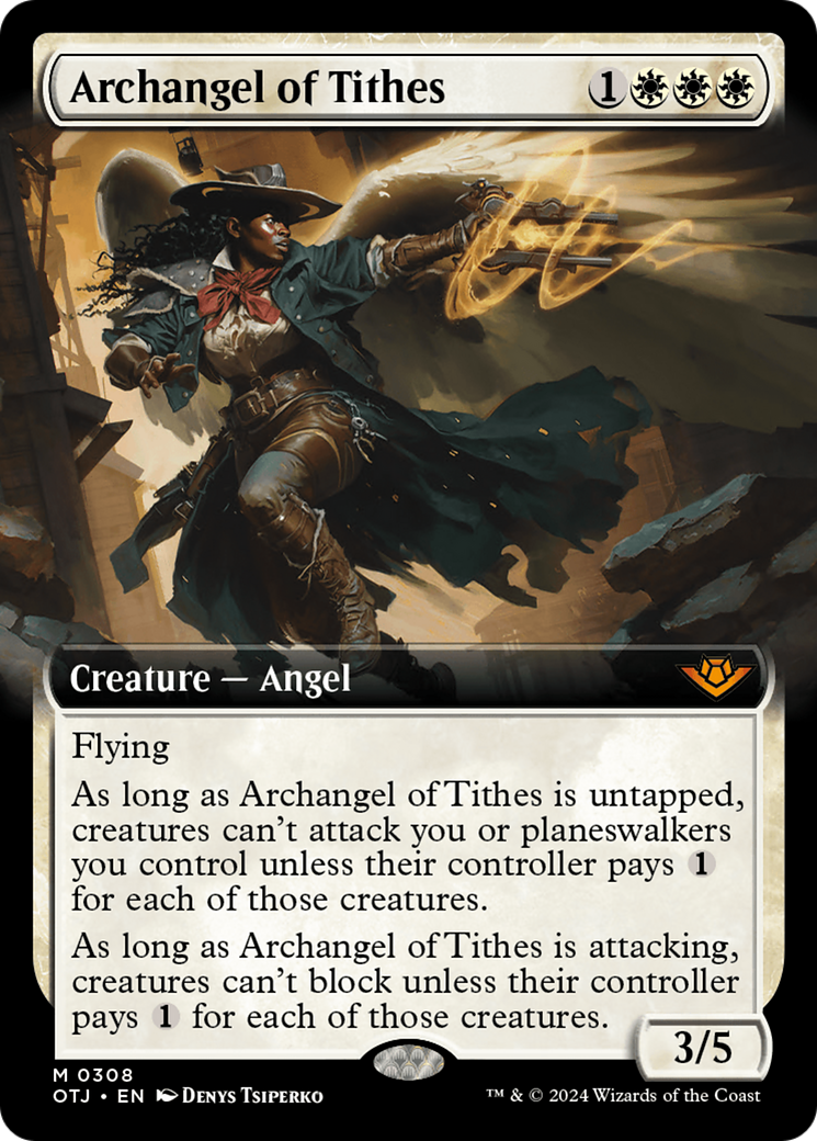 Archangel of Tithes (Extended Art) [Outlaws of Thunder Junction] | Good Games Morley