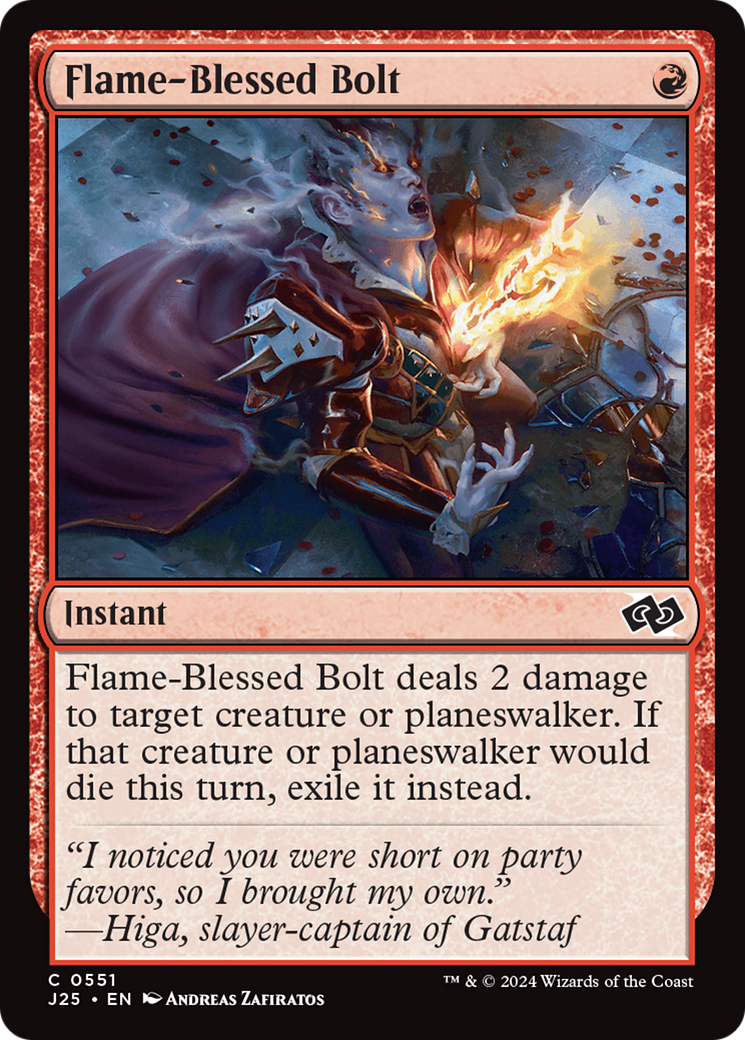 Flame-Blessed Bolt [Foundations Jumpstart] | Good Games Morley
