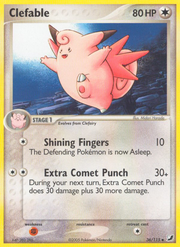 Clefable (36/115) [EX: Unseen Forces] | Good Games Morley