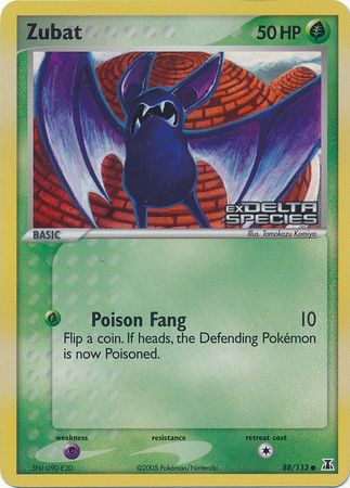 Zubat (88/113) (Stamped) [EX: Delta Species] | Good Games Morley