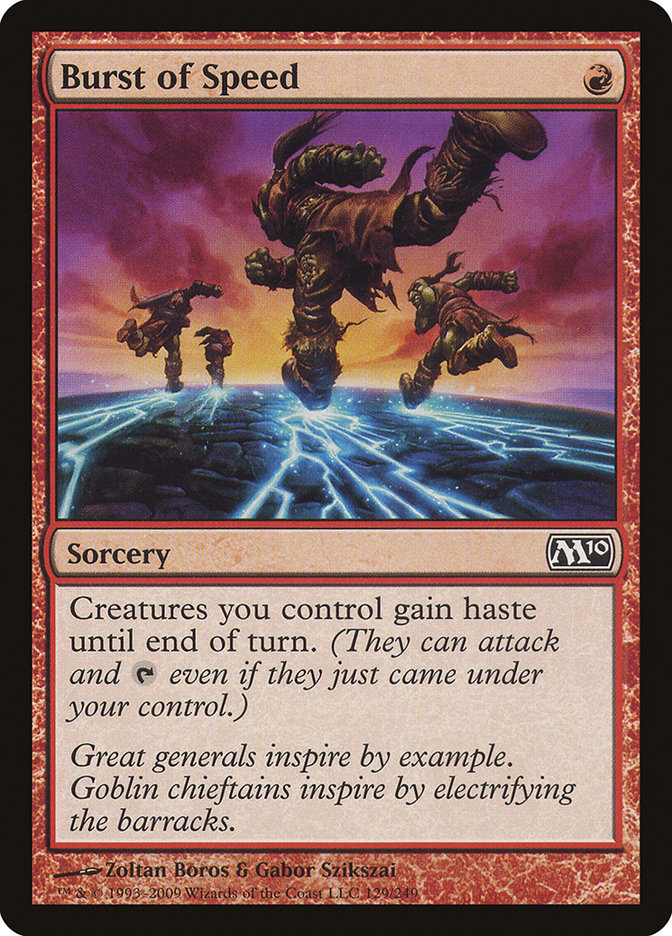 Burst of Speed 129/249 (Magic 2010 (M10))  | Good Games Morley