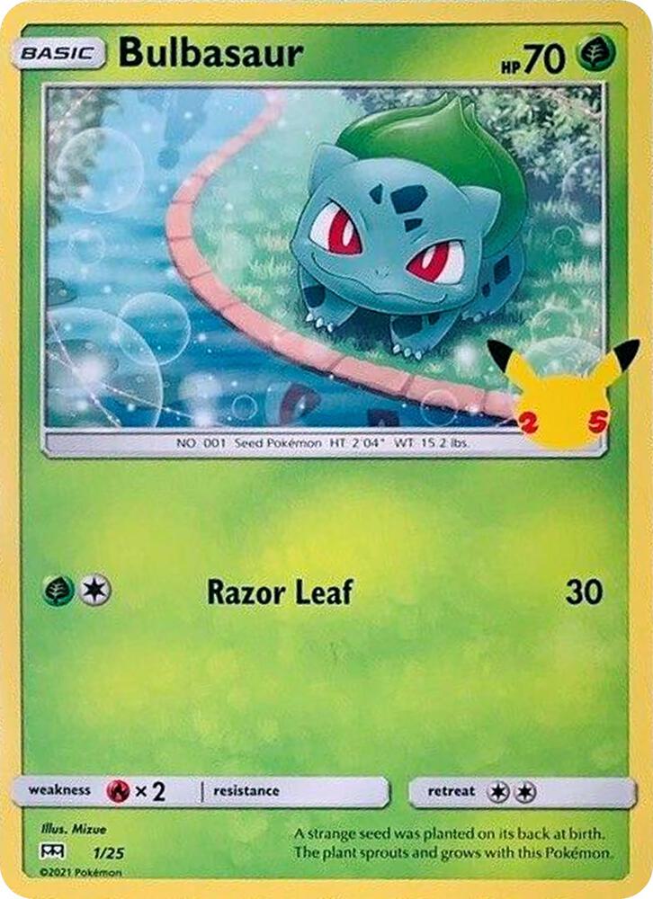 Bulbasaur 001/025 (McDonald's 25th Anniversary Promos)  - Holofoil | Good Games Morley