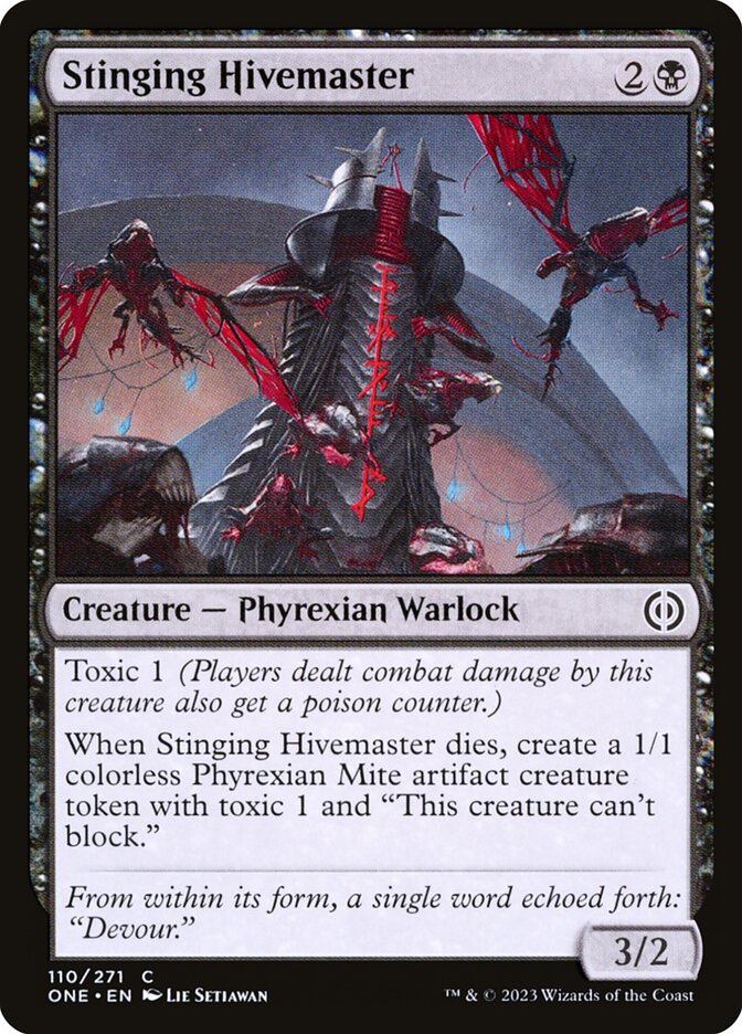 Stinging Hivemaster 110/271 (Phyrexia: All Will Be One)  - Foil | Good Games Morley
