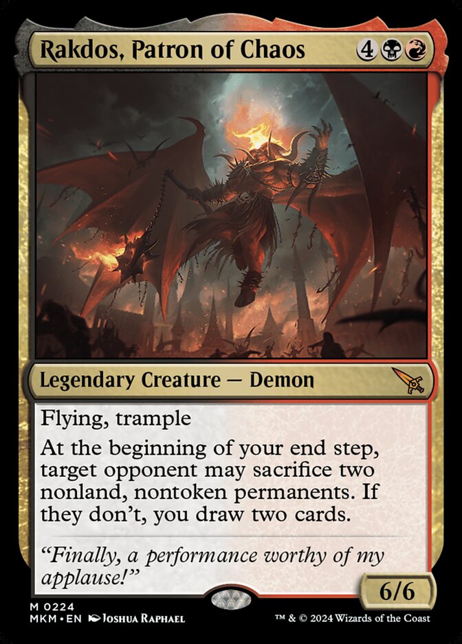 Rakdos, Patron of Chaos 224/286 (Murders at Karlov Manor)  | Good Games Morley