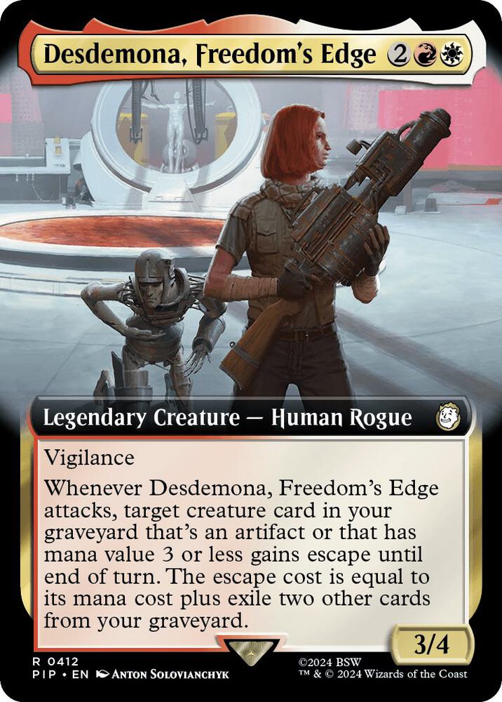 Desdemona, Freedom's Edge 412/326 (Universes Beyond: Fallout)  - Extended Art Foil | Good Games Morley