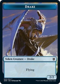 Drake // Insect Double-Sided Token [Zendikar Rising Tokens] | Good Games Morley