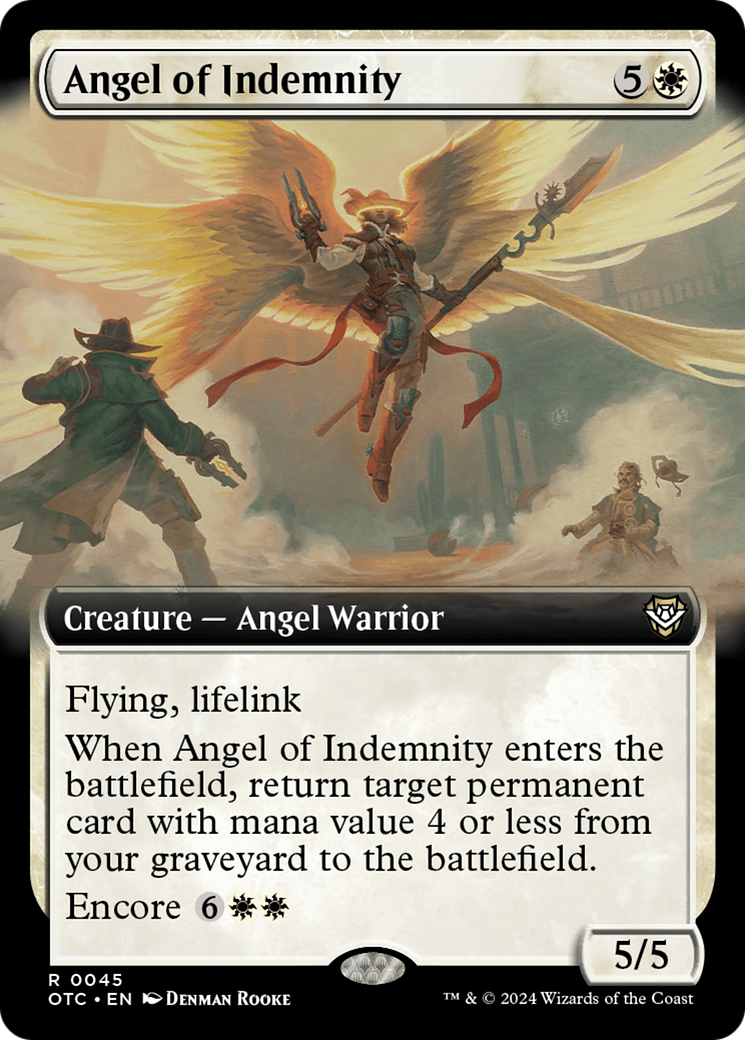 Angel of Indemnity (Extended Art) [Outlaws of Thunder Junction Commander] | Good Games Morley