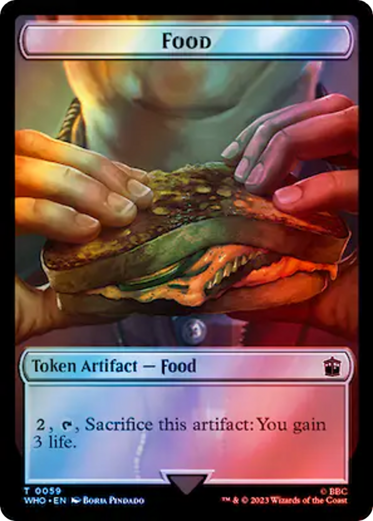 Human (0037) // Food (0059) Double-Sided Token (Surge Foil) [Doctor Who Tokens] | Good Games Morley