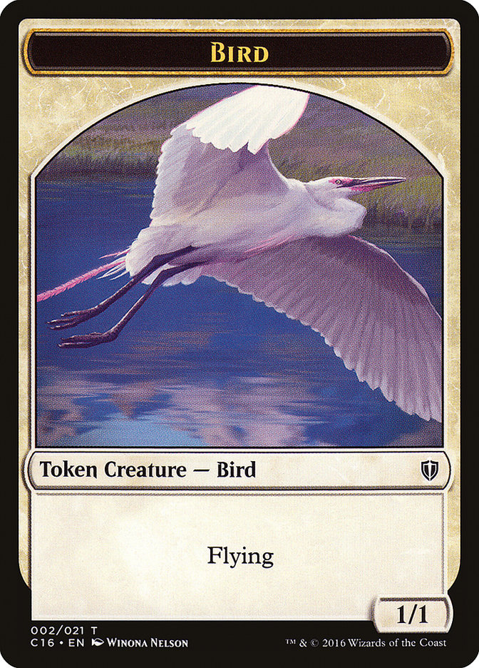 Bird (002) // Saproling (016) Double-Sided Token [Commander 2016 Tokens] | Good Games Morley