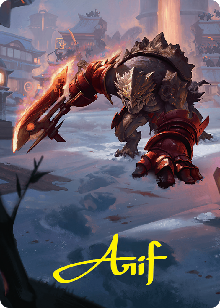 Searslicer Goblin Art Card (39/54) (Gold-Stamped Signature) [Foundations Art Series] | Good Games Morley
