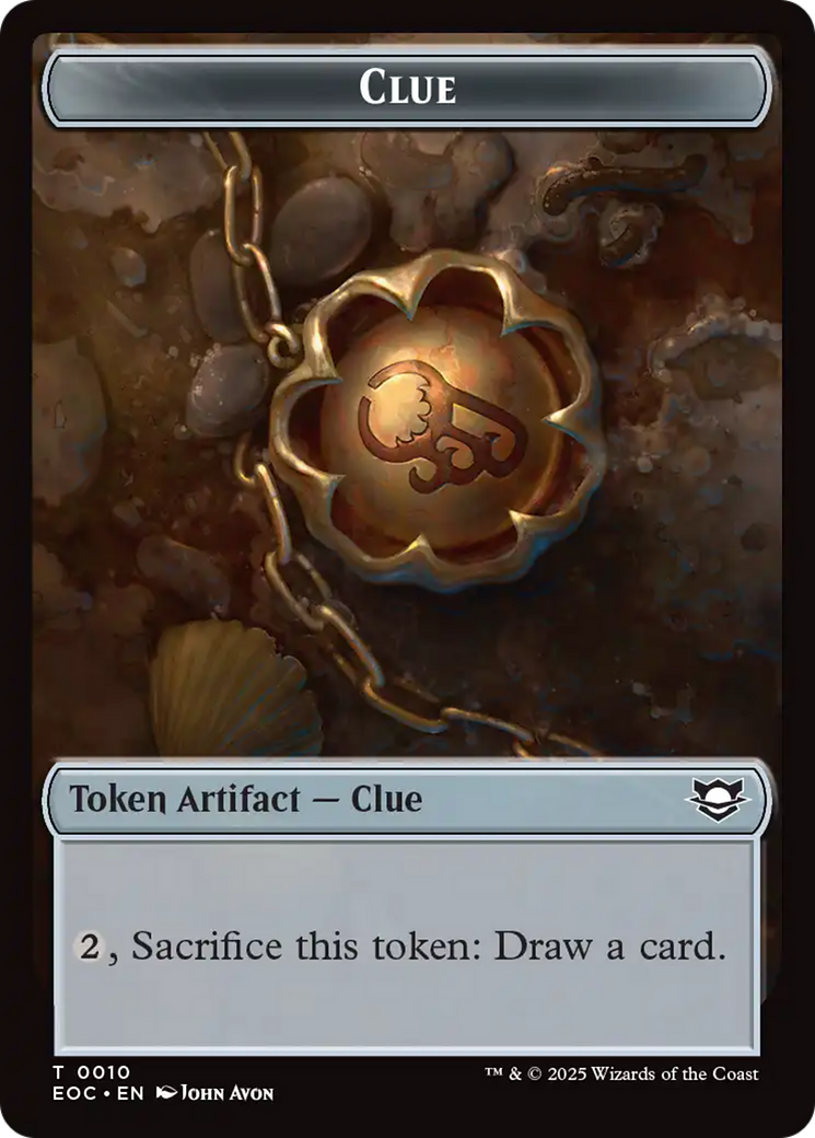 Clue // Beast (0005) Double-Sided Token [Edge of Eternities Commander Tokens] | Good Games Morley