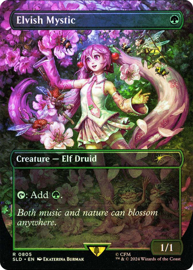 Elvish Mystic (0805) (Rainbow Foil) [Secret Lair Drop Series] | Good Games Morley