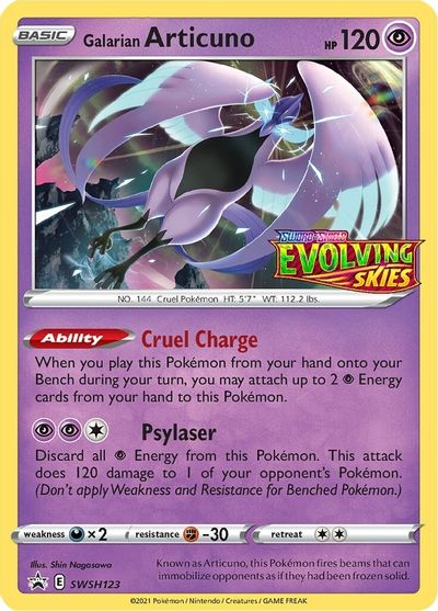 Galarian Articuno (SWSH123) (Prerelease Promo) [Sword & Shield: Black Star Promos] | Good Games Morley