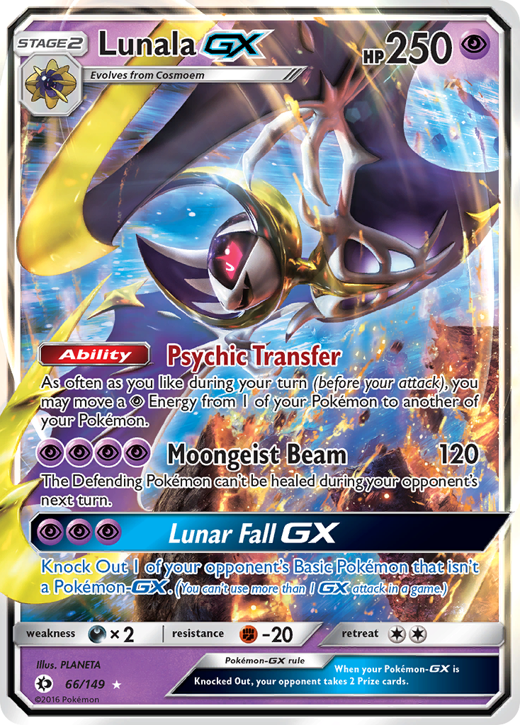 Lunala GX (66/149) [Sun & Moon: Base Set] | Good Games Morley