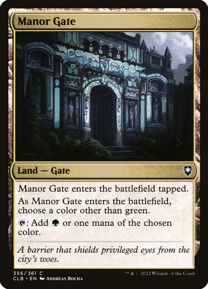 Manor Gate 356 (Commander Legends: Battle for Baldur's Gate)  | Good Games Morley
