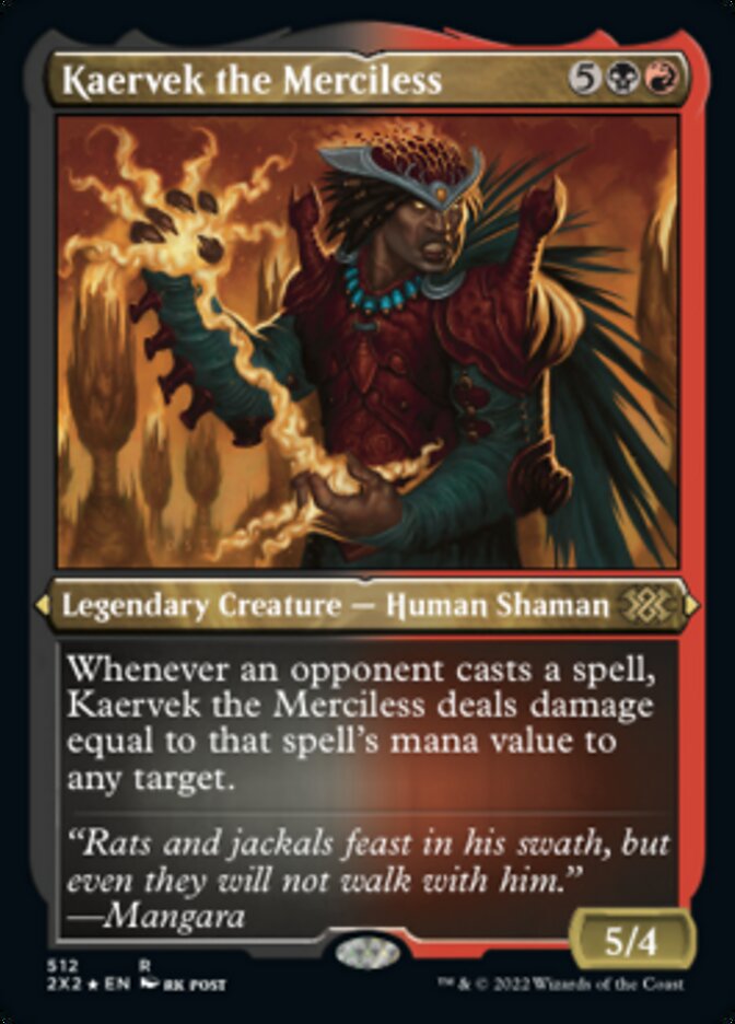 Kaervek the Merciless (Foil Etched) [Double Masters 2022] | Good Games Morley