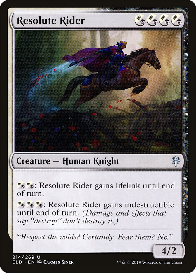 Resolute Rider 214/269 (Throne of Eldraine)  - Foil | Good Games Morley