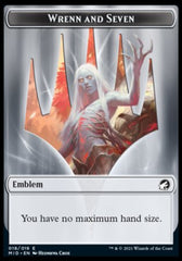 Clue // Wrenn and Seven Emblem Double-Sided Token [Innistrad: Midnight Hunt Tokens] | Good Games Morley