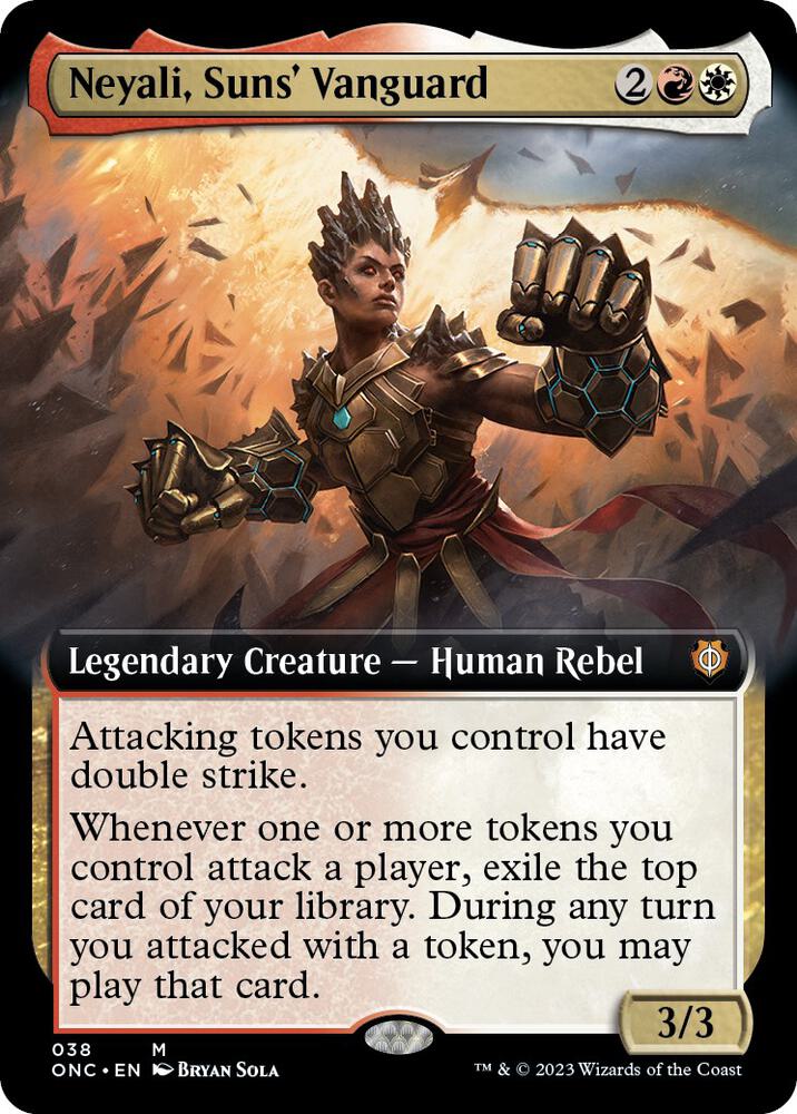 Neyali, Suns' Vanguard 38 (Commander: Phyrexia: All Will Be One)  - Extended Art Foil | Good Games Morley