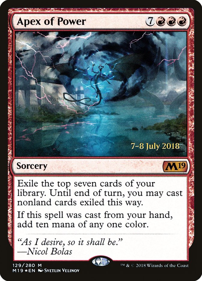 Apex of Power [Core Set 2019 Prerelease Promos] | Good Games Morley