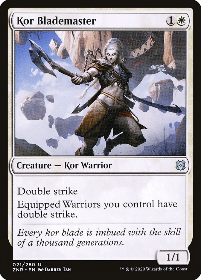 Kor Blademaster 21/280 (Zendikar Rising)  - Foil | Good Games Morley