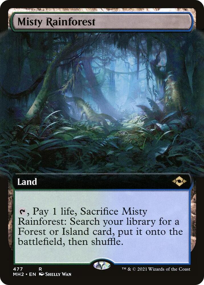 Misty Rainforest Extended Art 477 (Modern Horizons 2)  | Good Games Morley