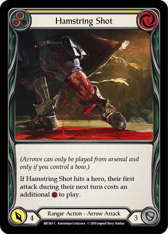 Hamstring Shot (Yellow) [ARC061-C] (Arcane Rising)  1st Edition Rainbow Foil | Good Games Morley