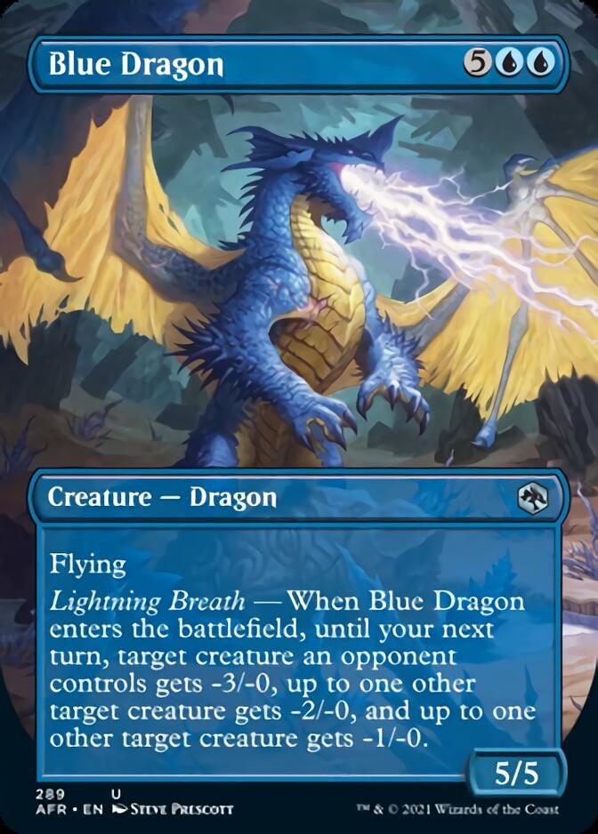 Blue Dragon (Borderless Alternate Art) [Dungeons & Dragons: Adventures in the Forgotten Realms] | Good Games Morley