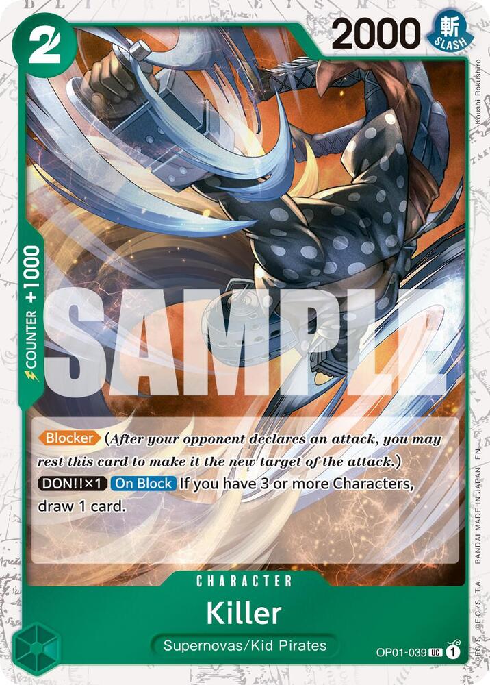 Killer OP01-039 (Premium Booster -The Best- Vol. 2)  - Pirate Foil | Good Games Morley