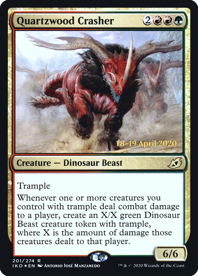 Quartzwood Crasher [Ikoria: Lair of Behemoths Prerelease Promos] | Good Games Morley