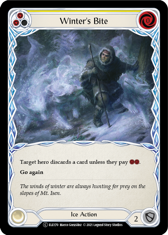 Winter's Bite (Yellow) [U-ELE170] (Tales of Aria Unlimited)  Unlimited Rainbow Foil | Good Games Morley