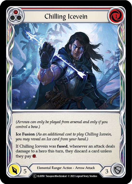 Chilling Icevein (Red) [U-ELE050] (Tales of Aria Unlimited)  Unlimited Rainbow Foil | Good Games Morley