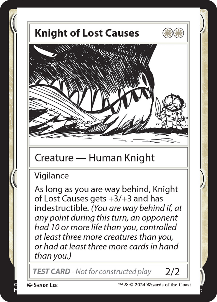 Knight of Lost Causes [Mystery Booster 2 Playtest Cards] | Good Games Morley