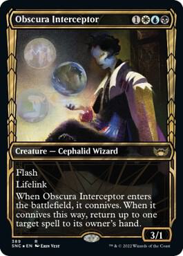 Obscura Interceptor Gilded Foil 389/281 (Streets of New Capenna)  - Foil | Good Games Morley