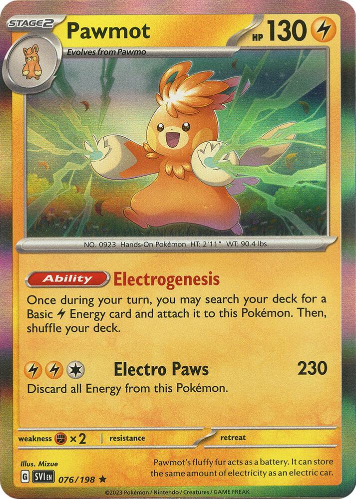 Pawmot 076/198 (SV01: Scarlet & Violet Base Set)  - Holofoil | Good Games Morley