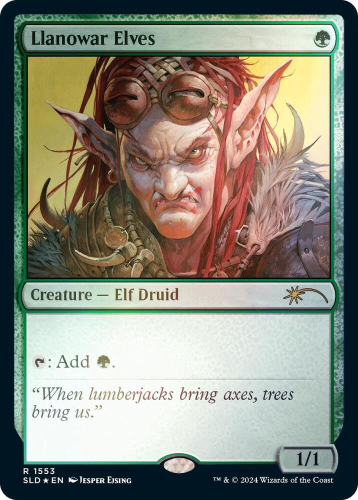 Llanowar Elves 1553 (Secret Lair Drop Series)  - Rainbow Foil | Good Games Morley