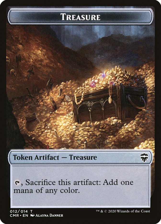 Angel // Treasure Double-Sided Token [Commander Legends Tokens] | Good Games Morley