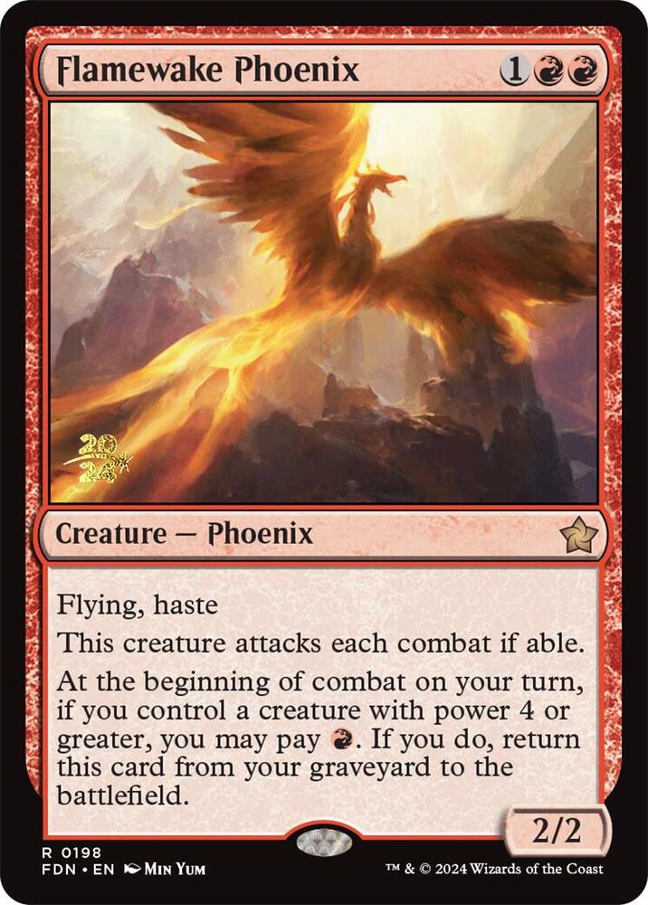 Flamewake Phoenix FDN 198s/101 (Prerelease Cards)  - Foil | Good Games Morley