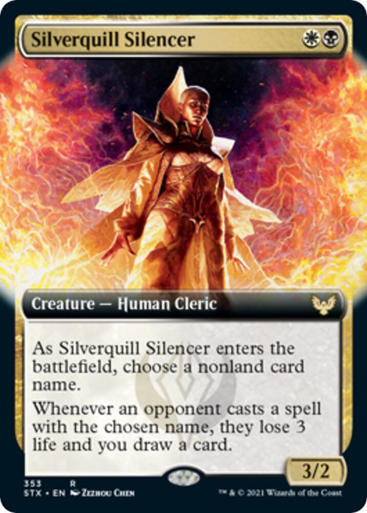 Silverquill Silencer Extended Art 353 (Strixhaven: School of Mages)  | Good Games Morley