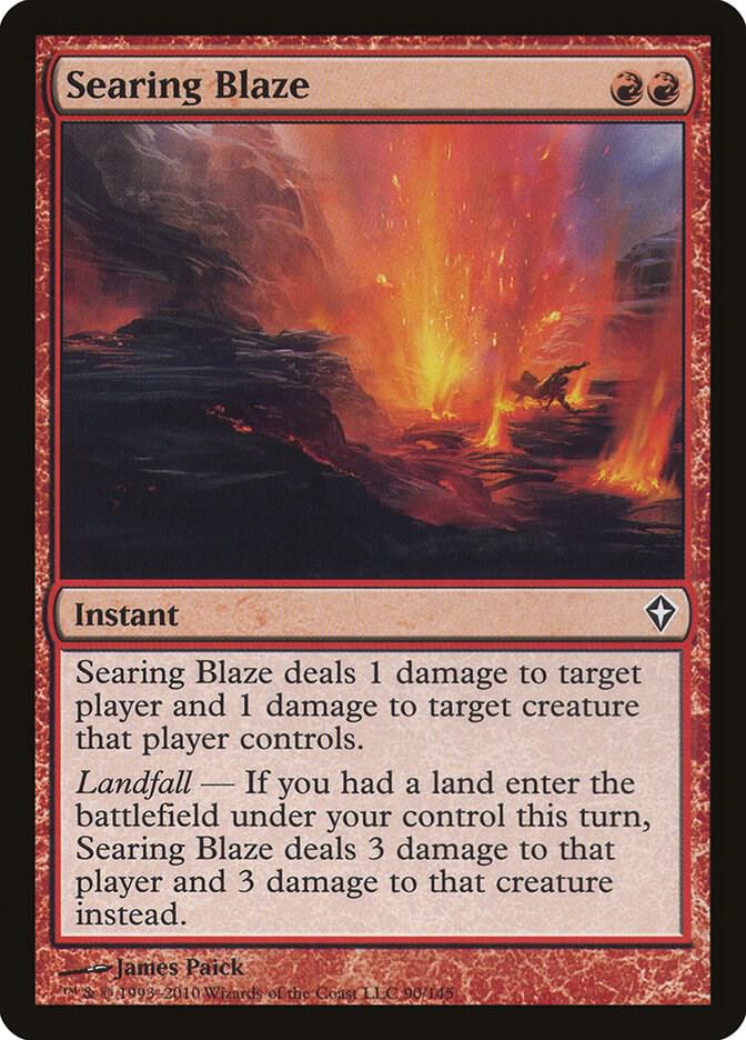 Searing Blaze 90/145 (Worldwake)  - Foil | Good Games Morley