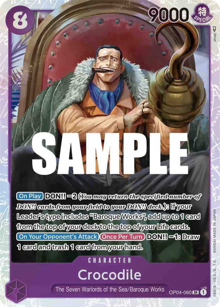 Crocodile OP04-060 (Kingdoms of Intrigue)  - Foil | Good Games Morley
