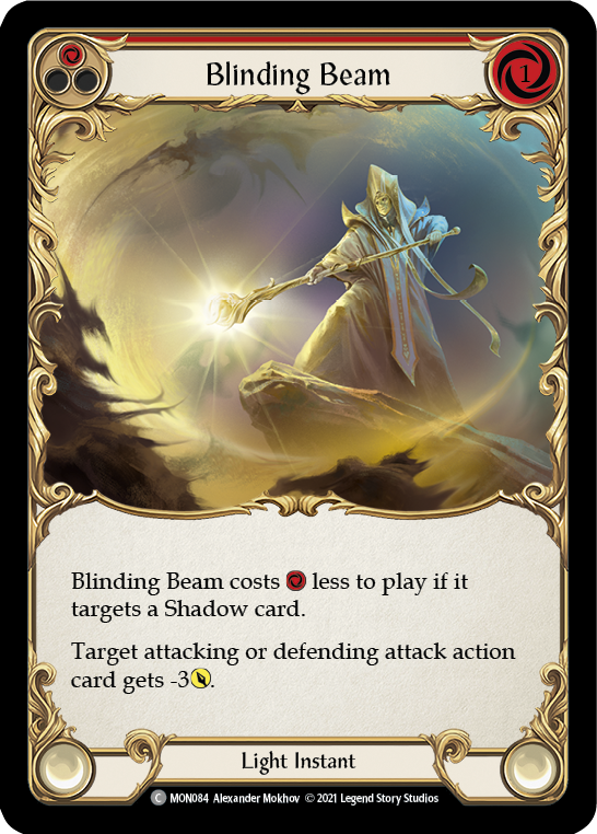 Blinding Beam (Red) [MON084-RF] (Monarch)  1st Edition Rainbow Foil | Good Games Morley