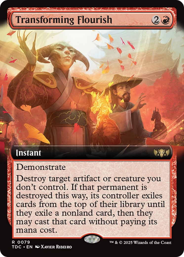 Transforming Flourish (Extended Art) [Tarkir: Dragonstorm Commander] | Good Games Morley